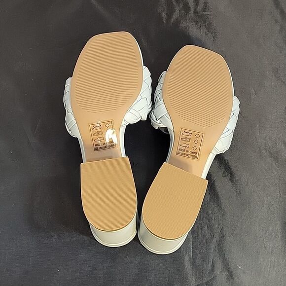 BRAND NEW QUPID CHUNCKY WOVEN HEEL SQUARE TOE HEEL SLIP-ON WOMEN"S SANDAL - Picture 12 of 15